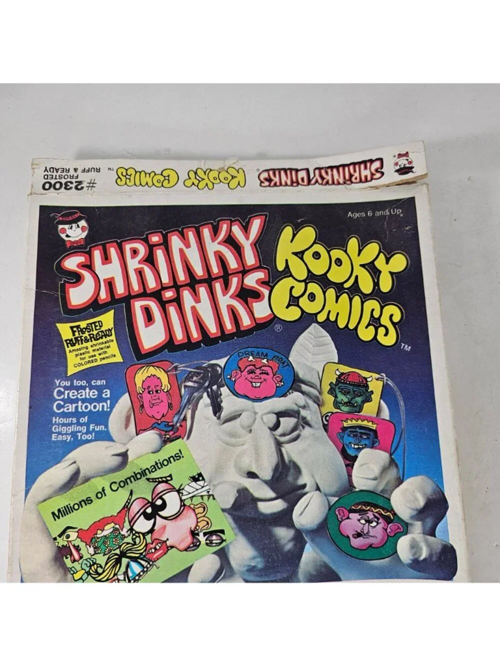 Shrinky Dinks Kooky Comics Kit #2300 Frosted Ruff & Ready Sheets and Box ONLY